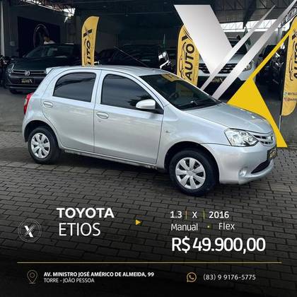 TOYOTA ETIOS 1.3 X 16V FLEX 4P MANUAL